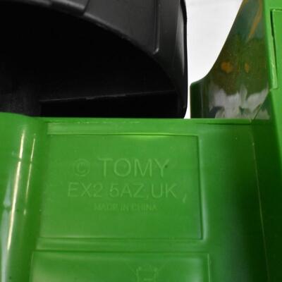 6 pc Toy truck lot:Tomy John Deere tractor, Fisher Price, Nylint tow truck