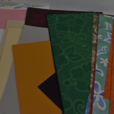 Scrapbooking paper/cardstock: & die cuts assorted sizes, colors & styles,