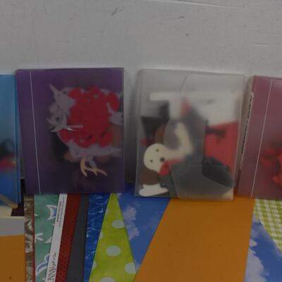 Scrapbooking paper/cardstock: & die cuts assorted sizes, colors & styles,