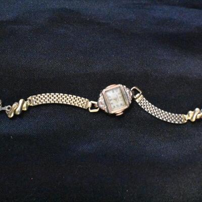 4 Vintage Ladies Watches, Costume Jewelry - Landau, Helbros, Baroness & Gruen (Missing link)