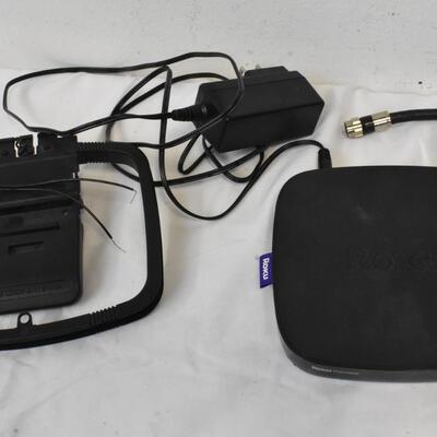 TV Set Up Lot: Roku Premiere Doc, Antenna, and Logitech Universal Remote