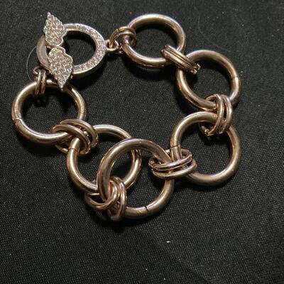 Victoriaâ€™s Secret Vintage Bracelet with Interlocking Hoops 8â€ long