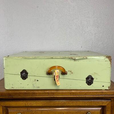 #3 Adorable Vintage Green SLC Suitcase