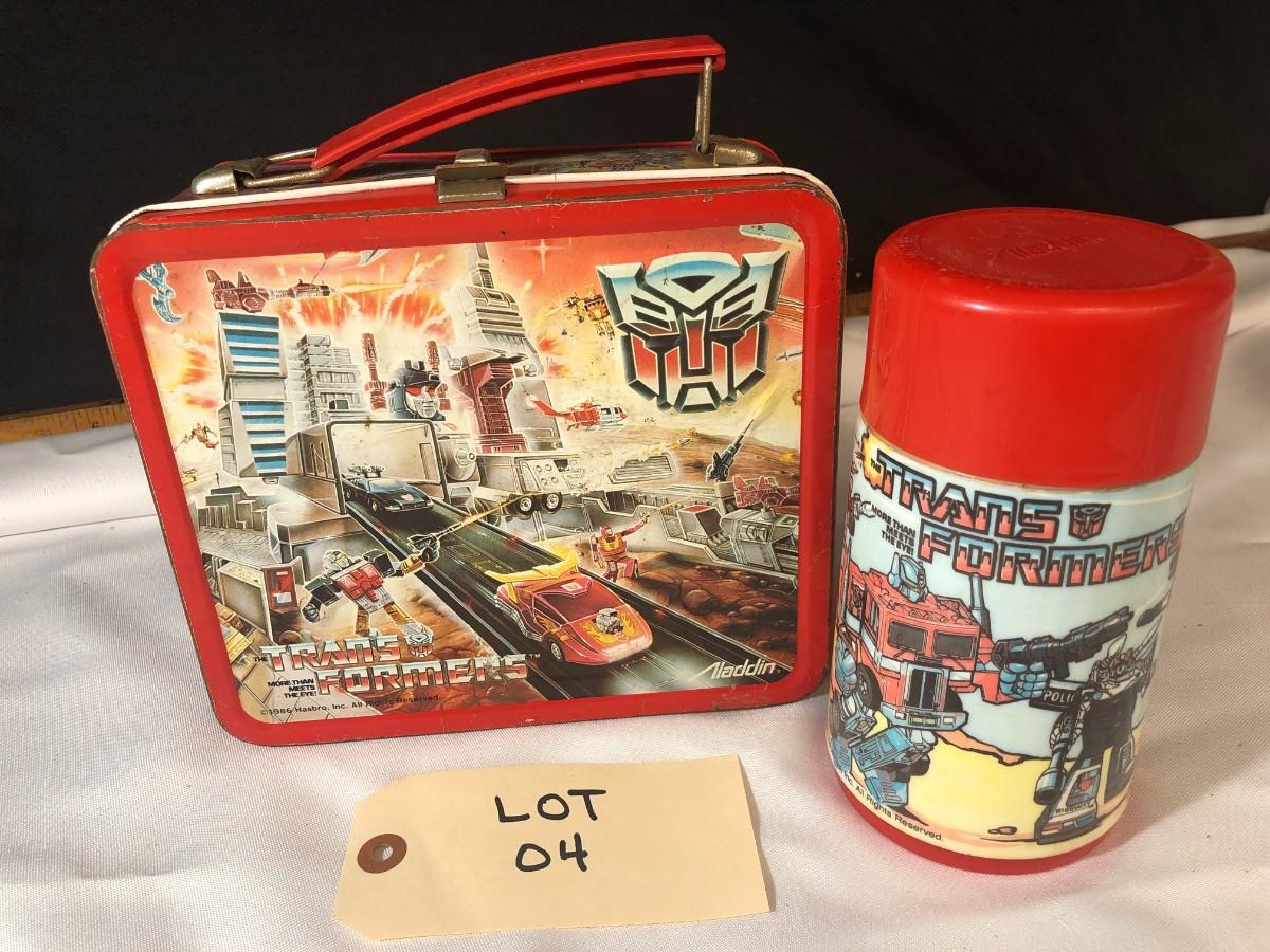 Vintage "1986 Hasbro Transformers Lunch Box and Thermos" Shipping