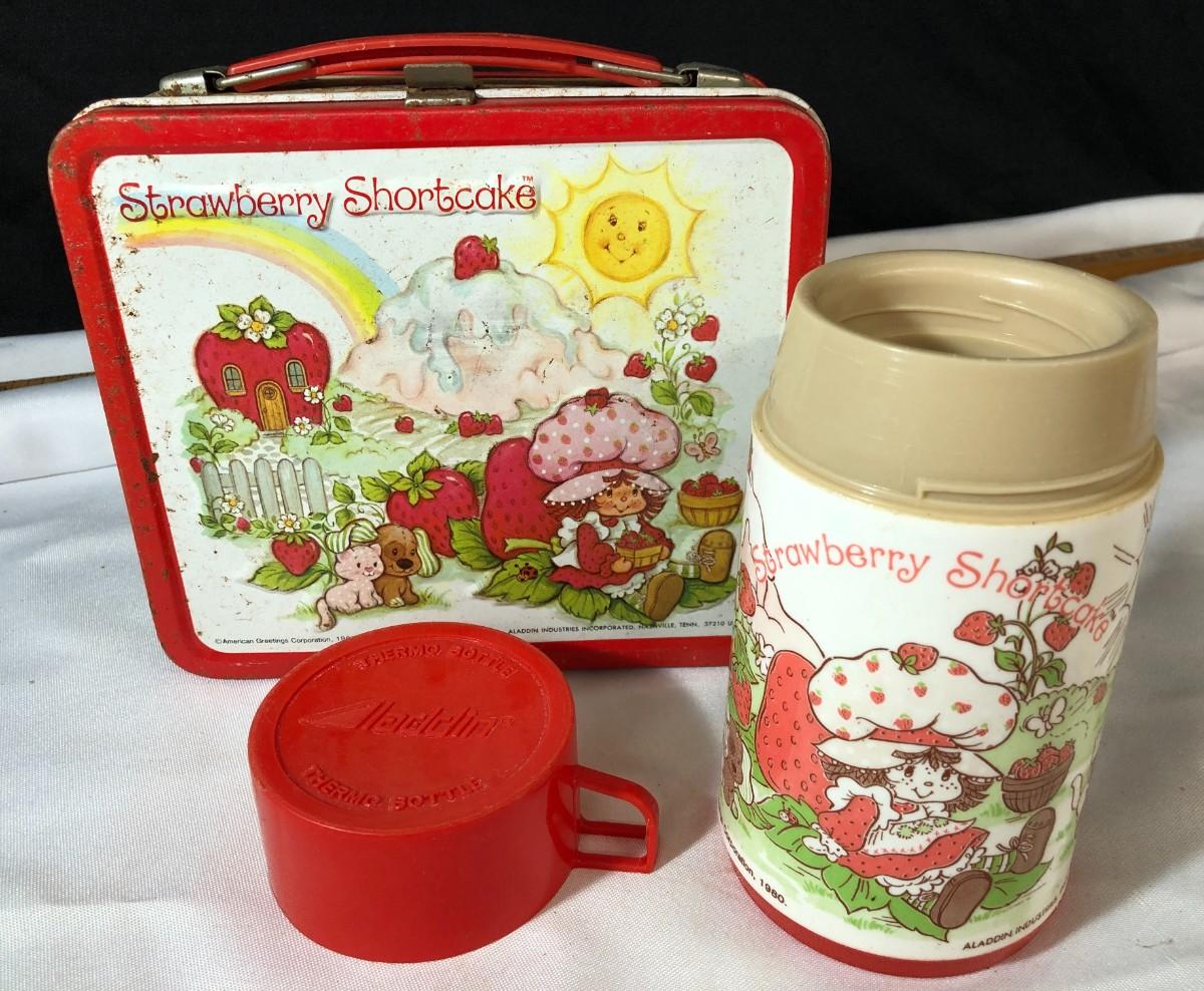 1981 Strawberry Shortcake Metal Lunchbox with Thermos Aladdin No Lid