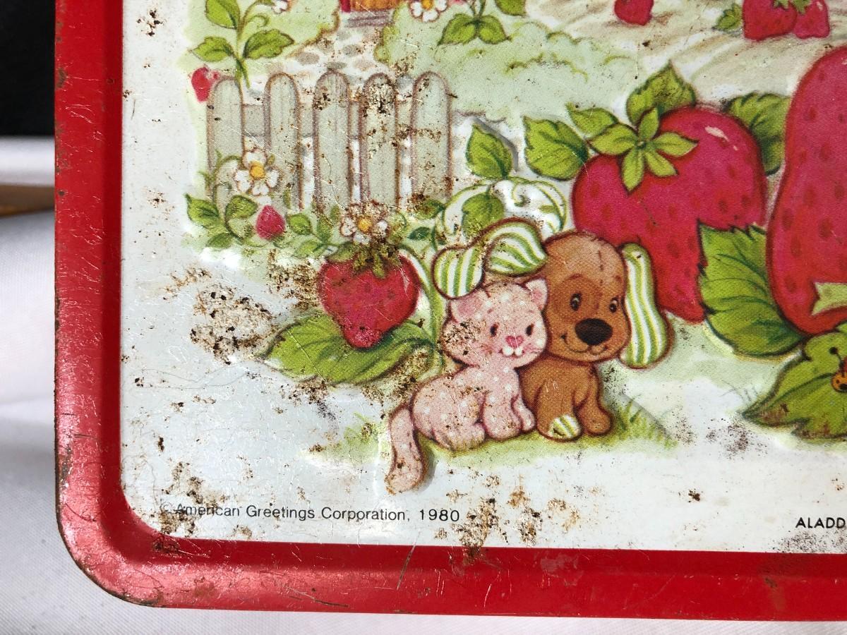 Strawberry Shortcake Friendship Tin Lunch box Embossed Snack Lunch