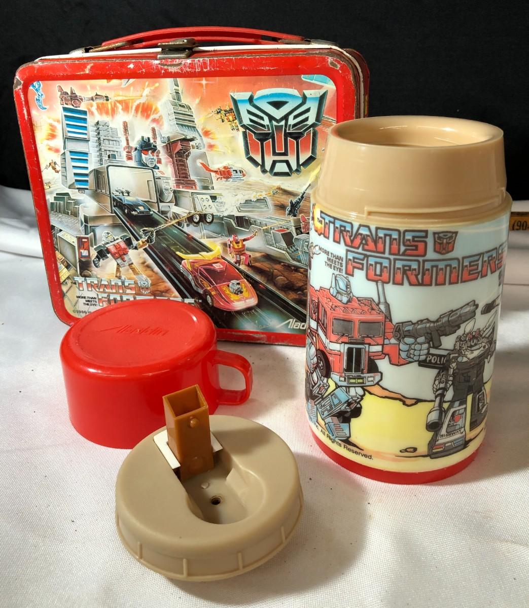 Vintage "1986 Hasbro Transformers Lunch Box and Thermos" Shipping