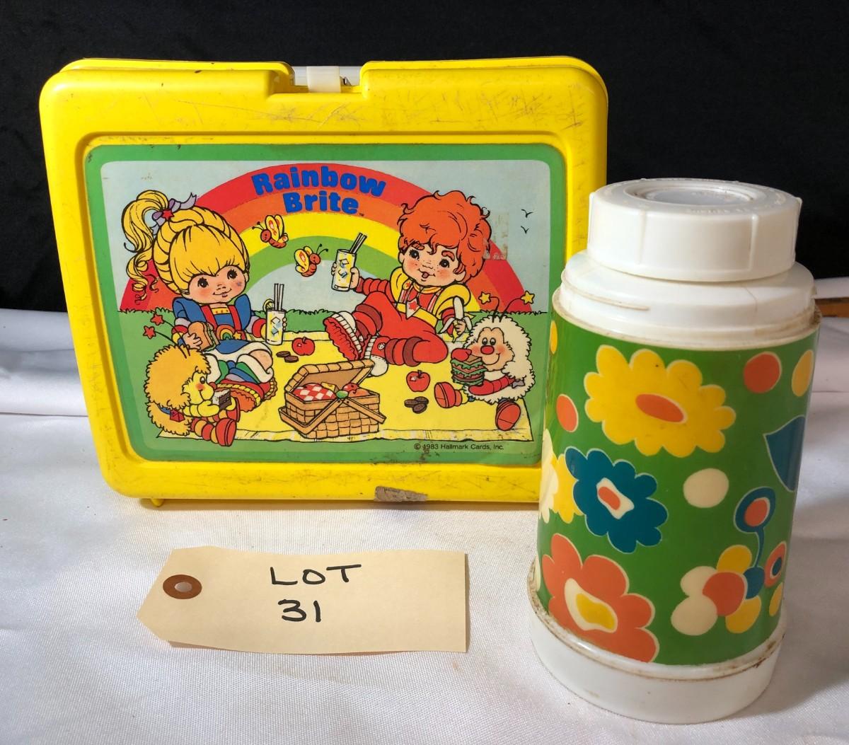 Vintage "1983 Rainbow Brite Lunch Box & Thermos" Shipping Available