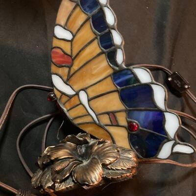 Large Stained Glass Butterfly Light