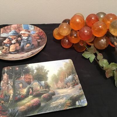183 - Vintage Grapes & Decorative Plates