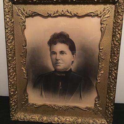 190 - Antique Picture in Frame