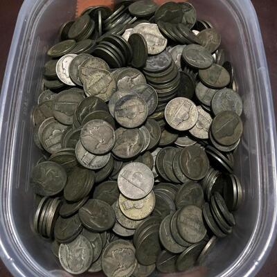 Estate Collection of 100 Silver World War 2 War Nickels