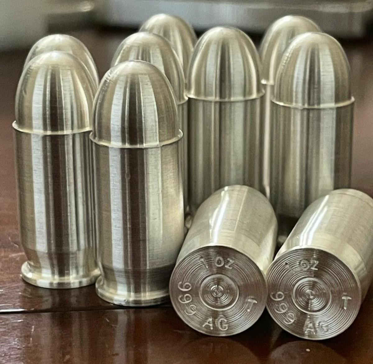 Silver Bullets Collection Estate Collection of 10 Silver Bullets 1ounce Silver Each | EstateSales.org