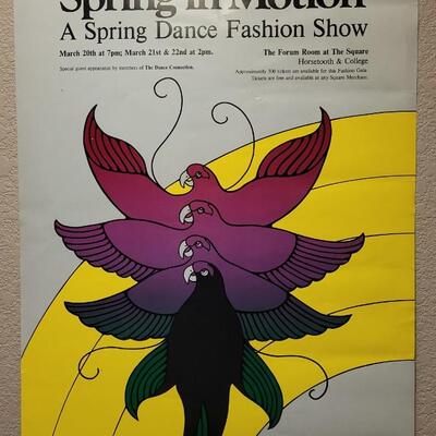 Lot 8: Vintage CSU SPRING IN MOTION Spring Dance POSTERFashion Show
