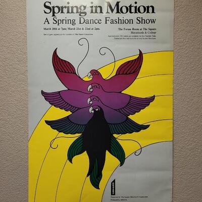 Lot 8: Vintage CSU SPRING IN MOTION Spring Dance POSTERFashion Show