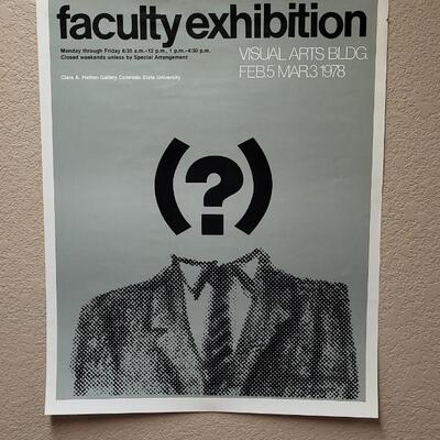 Lot 13: Vintage 1978 CSU Faculty Exhibition Original Art Promo POSTER