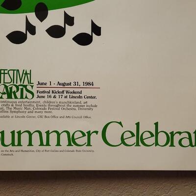 Lot 17: Vintage 1984 A SUMMER CELEBRATION Watermelon Graphic Design Poster by JEAN COMSTOCK