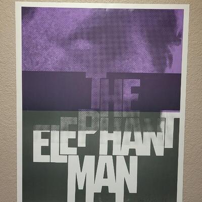 Lot 18: Vintage Signed/Dated 1983 Promotional Poster by John Sorbie for THE ELEPHANT MAN @ CSU