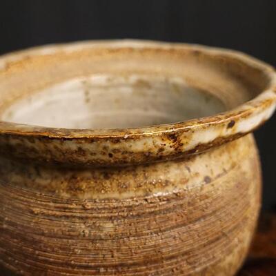 Lot 24: Vintage Pottery Vessel with Lid Ceramic