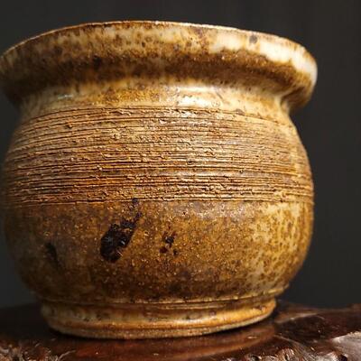 Lot 24: Vintage Pottery Vessel with Lid Ceramic