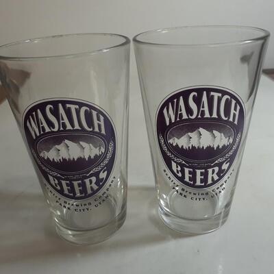 2 Wasatch Beers Glasses