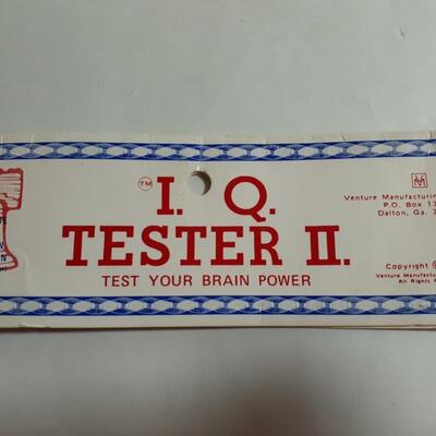 Vintage I.Q. tester 1975