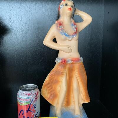Hula Girl (Semi Nude) Carnival Chalkware