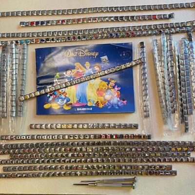 Lot 84 Italian Flat Link Charms & Starter Bracelets Stainless Steel