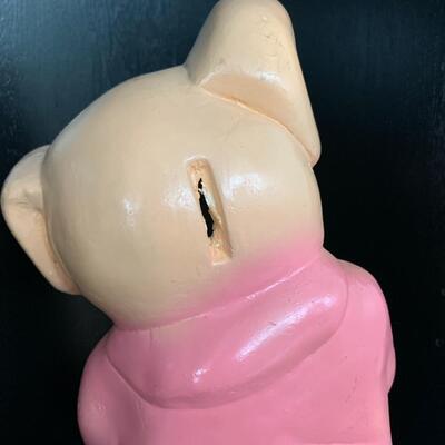 Pig playing a Violin Carnival Chalkware Bank