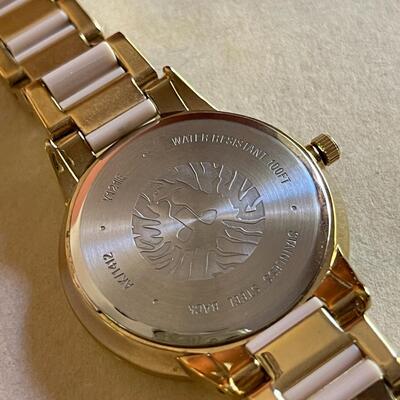 Lot 85 Anne Klein Ceramic Fashion Watch Gold & Pink Water Resistant