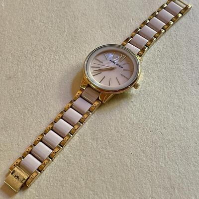 Lot 85 Anne Klein Ceramic Fashion Watch Gold & Pink Water Resistant