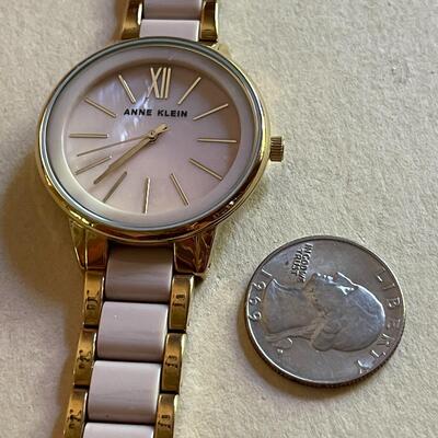 Lot 85 Anne Klein Ceramic Fashion Watch Gold & Pink Water Resistant