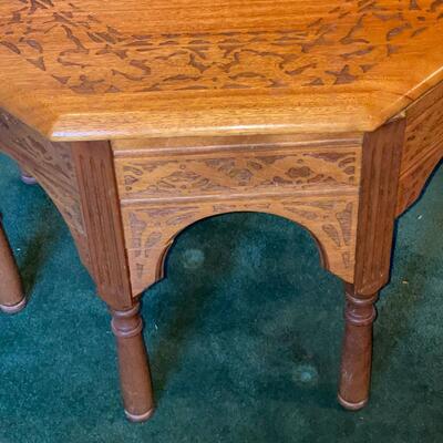 Lot 91 Octagon Coffee Table Etched Design