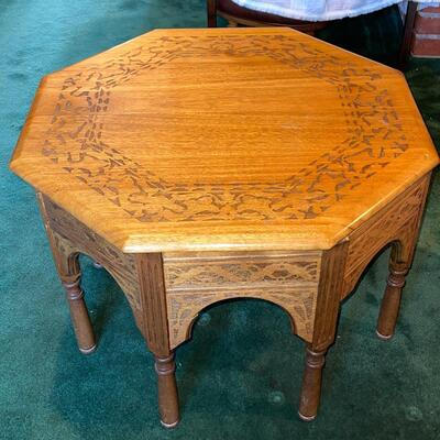 Lot 91 Octagon Coffee Table Etched Design