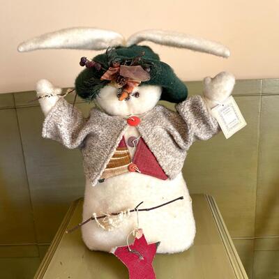 Lot 100 Bunnies by the Bay Snow Bunny "Happy Toasted" 20" tall