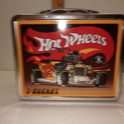 Vintage ~ 1998 Hot Wheels Lunch Box & Thermos ~ T-Bucket ~ Worlds Coolest Car Co
