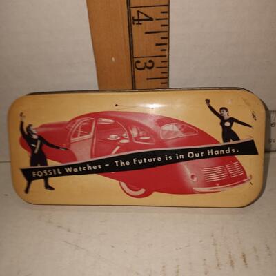 Fossil Watch tin Container