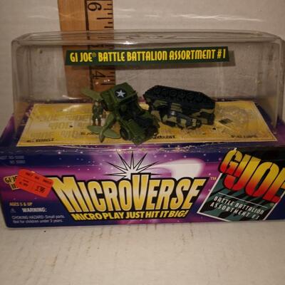 96 Microverse GI Joe Battle Battalion Assortment #1 P-40 Warhawk, Tank loose in package