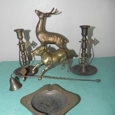 LOT 57  BRASS ITEMS