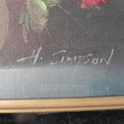 LOT 37 FRAMED SIGNED PAINTING