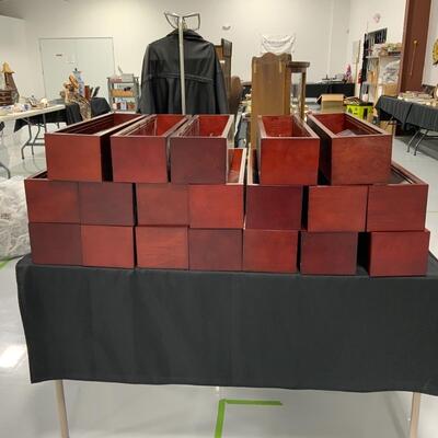 -101- 19 Available | Display Shelves | Cherry Wood Finish