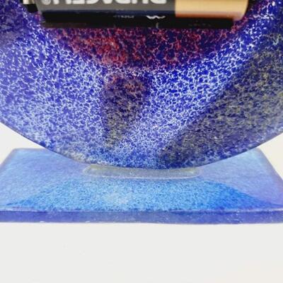 SUN/MOOn HAND CRAFTED GLASS CLOCK