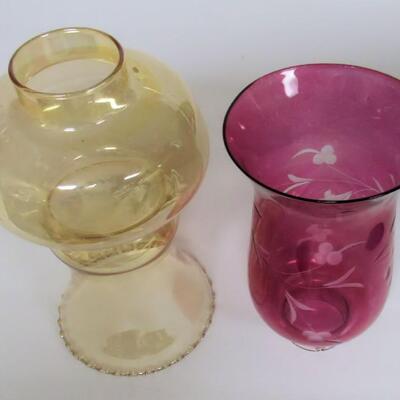 2 Vintage Glass Shades