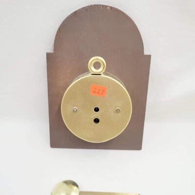 BEAUTIFUL MULTI TONED RED WOOD CLOCK - MADE IN GERMANY