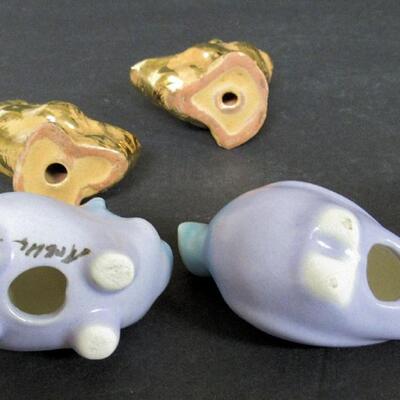 4 Small Pottery Animals