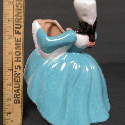 Nice Large Dancing Lady Pottery Planter, Signed on Bottom