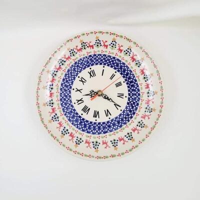 GORGEOUS POLISH CERAMIC CLOCK