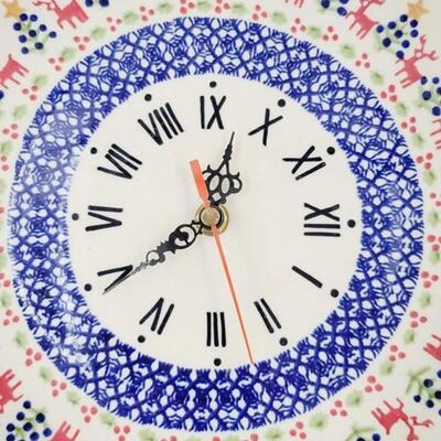 GORGEOUS POLISH CERAMIC CLOCK
