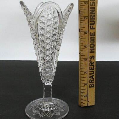 Vintage Pressed Glass Vase