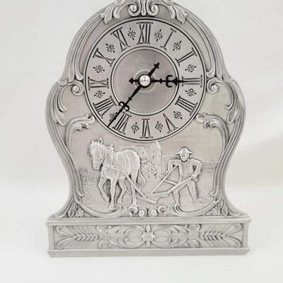 SKS ZINN TABLE TOP PEWTER CLOCK